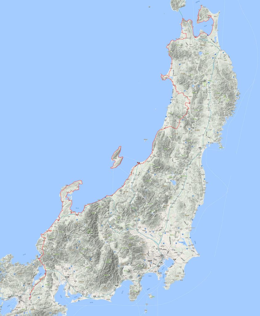 日本海側北上編まとめ 四十七歳の地図 自転車日本一周 その後